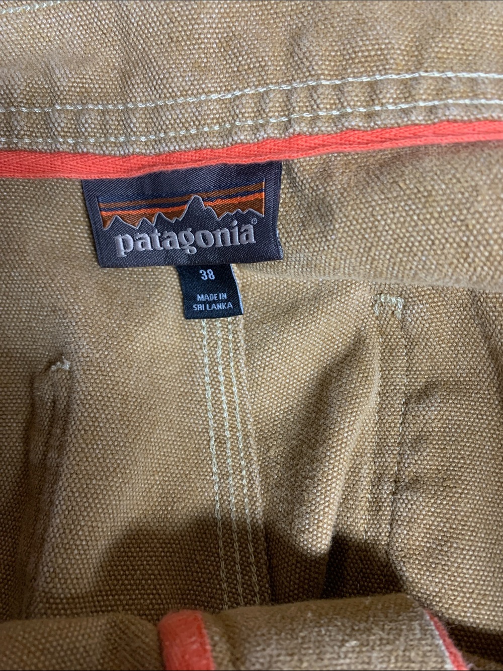 Patagonia Khaki Iron Forge Canvas Hemp Cargo Organic Shorts Size 38 x 11 - Picture 3 of 8